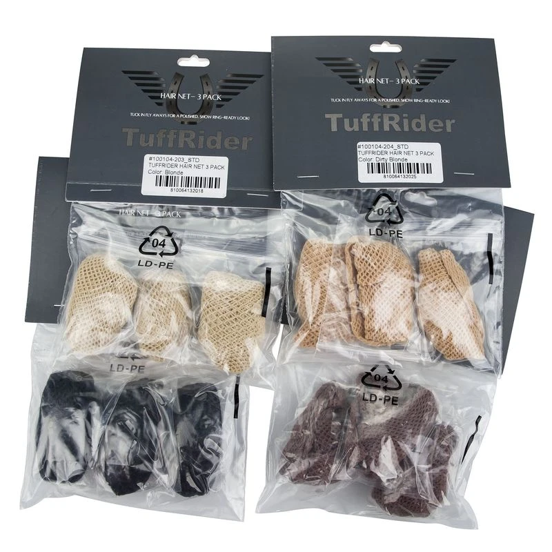 TuffRider Hair Net 3 Pack - Black 1 TuffRider Hair Net 3 Pack - Black