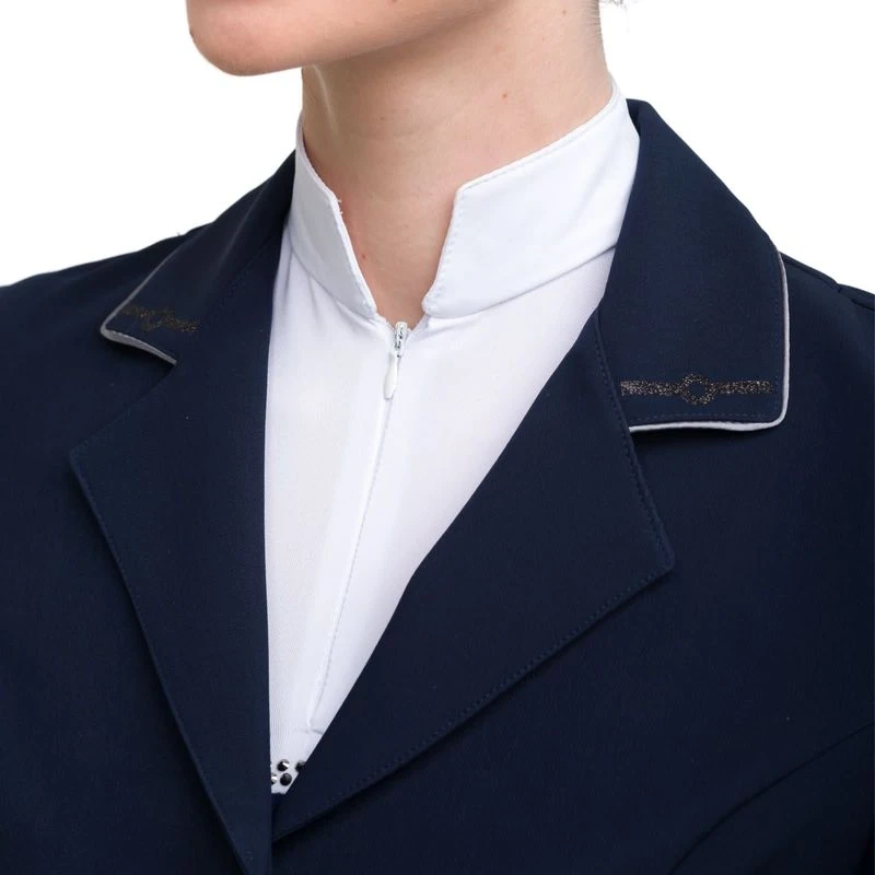 Cavalliera Women's Prima Show Jacket - Navy Blue/Grey 4 Cavalliera Women's Prima Show Jacket - Navy Blue/Grey - Image 4