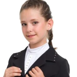 Cavalliera Kids' I Love Crystals Show Jacket - Black/Rose Gold -Tack Of The Day Store 558656 800 800