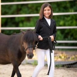 Cavalliera Kids' I Love Crystals Show Jacket - Black/Rose Gold -Tack Of The Day Store 558657 800 800