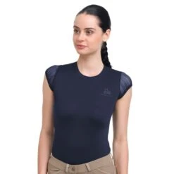 Cavalliera Women's Contessa Short Sleeve Tech Shirt - Navy Blue