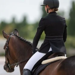 Cavalliera Women's Prima Show Jacket - Black/Grey -Tack Of The Day Store 558777 800 800