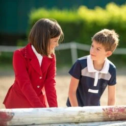 Cavalliera Kids' I Love Crystals Show Jacket - Ruby Red/Silver -Tack Of The Day Store 558820 800 800