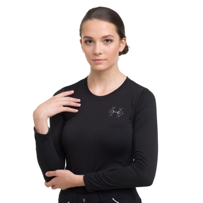 Cavalliera Women's Bit Long Sleeve Tee Shirt - Black 3 Cavalliera Women's Bit Long Sleeve Tee Shirt - Black - Image 3