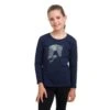 Cavalliera Kids' Jumping Star Long Sleeve Cotton Top - Navy Blue