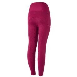 Horze Kids' Ella Full Seat Tights - Anemone Dark Pink
