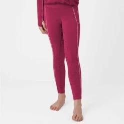 Horze Kids' Ella Full Seat Tights - Anemone Dark Pink 7 Horze Kids' Ella Full Seat Tights - Anemone Dark Pink -Tack Of The Day Store 563315 800 800