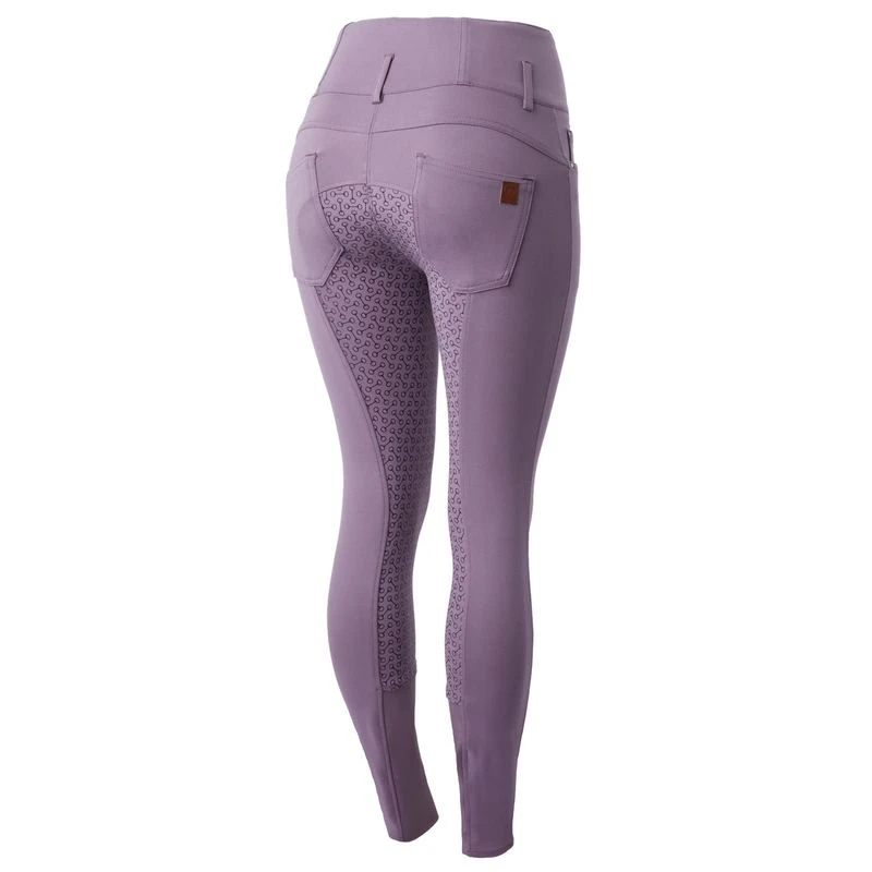 Horze Women's Tara Full Seat Breeches - Grey Ridge Purple 1 Horze Women's Tara Full Seat Breeches - Grey Ridge Purple