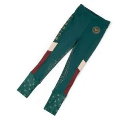 Shires Aubrion Kids' Eastcote Riding Tights - Dark Green
