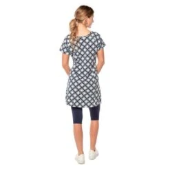 EQL Women's Everyday Tunic Dress - Indigo Tiles 6 EQL Women's Everyday Tunic Dress - Indigo Tiles -Tack Of The Day Store 566142 800 800