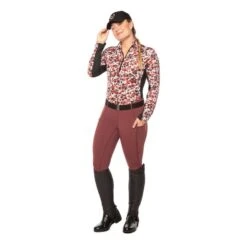 Kerrits Women's Ice Fil Full Seat Tech Tights - Mahogany -Tack Of The Day Store 568568 800 800