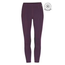 Kerrits Kids' Fleece Lite II Knee Patch Tights - Raisin Herringbone