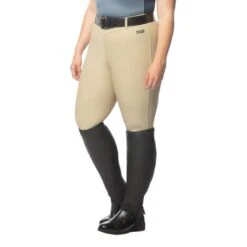 Kerrits Women's Microcord Knee Patch Tights - Tan -Tack Of The Day Store 574643 800 800