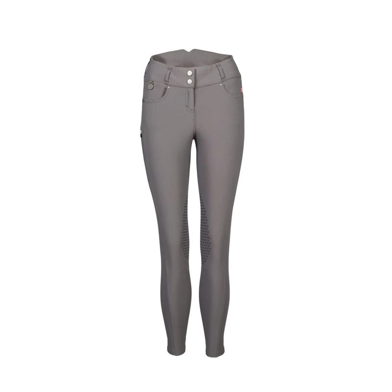 Back On Track Women's Julia Knee Patch Breeches - Grey 1 Back On Track Women's Julia Knee Patch Breeches - Grey