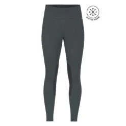 Kerrits Women's Fleece Lite II Knee Patch Tights - Spruce Herringbone