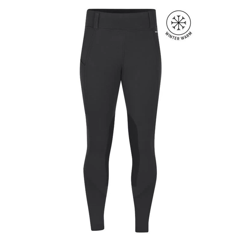 Kerrits Women's Sit Tight Wind Pro Knee Patch Tights - Black 1 Kerrits Women's Sit Tight Wind Pro Knee Patch Tights - Black