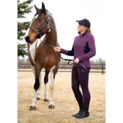 Kerrits Women's Fleece Lite II Knee Patch Tights - Raisin Herringbone -Tack Of The Day Store 575641 800 800