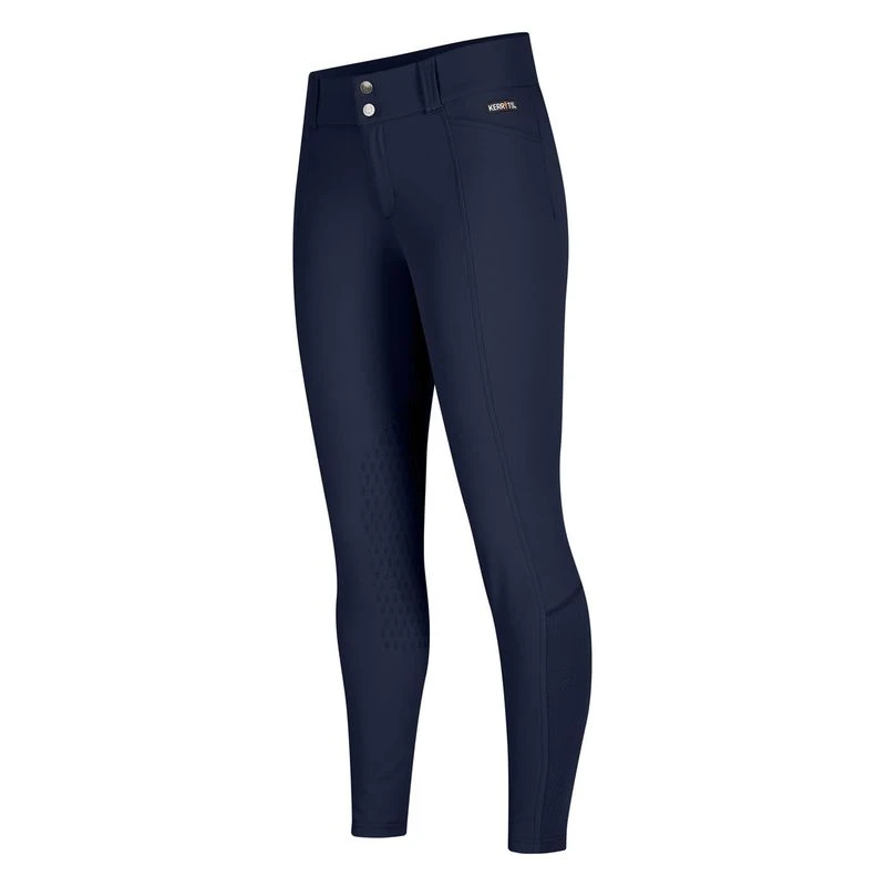 Kerrits Women's Affinity Ice Fil Knee Patch Breeches - Navy 2 Kerrits Women's Affinity Ice Fil Knee Patch Breeches - Navy - Image 2