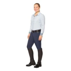 Kerrits Women's Affinity Ice Fil Knee Patch Breeches - Navy 9 Kerrits Women's Affinity Ice Fil Knee Patch Breeches - Navy -Tack Of The Day Store 576580 800 800