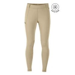 Kerrits Women's Power Stretch Knee Patch Pocket Tights - Tan