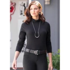 EQL Women's Organic Cotton Turtleneck - Black -Tack Of The Day Store 579901 800 800