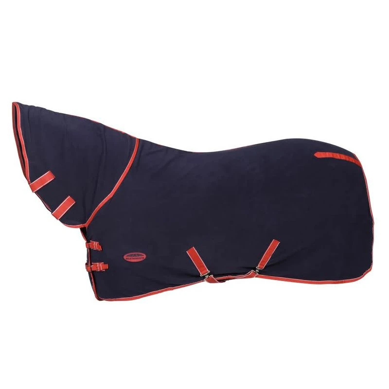 Weatherbeeta Anti-Static Fleece Cooler Combo Neck - Navy/Silver/Red 2 Weatherbeeta Anti-Static Fleece Cooler Combo Neck - Navy/Silver/Red - Image 2