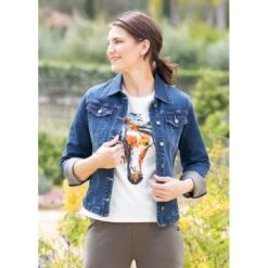 EQL Women's In Motion Jean Jacket - Midnight Wash -Tack Of The Day Store 580255 800 800