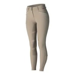 B Vertigo Women's Patricia Silicone Full Seat Breeches - Timber Wolf/White -Tack Of The Day Store 580606 800 800