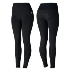 Horze Women's Gillian Silicone Full Seat Tights - Black