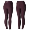B Vertigo Women's Justine Thermo Silicone Full Seat Breeches - Fig Wine Red
