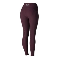 B Vertigo Women's Justine Thermo Silicone Full Seat Breeches - Fig Wine Red -Tack Of The Day Store 581571 800 800