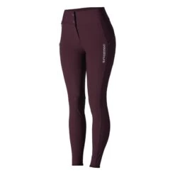 B Vertigo Women's Justine Thermo Silicone Full Seat Breeches - Fig Wine Red -Tack Of The Day Store 581572 800 800