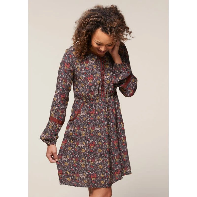 EQL Women's Ecovero Boheme Tunic Dress - Cinnabar Enchanted Garden 3 EQL Women's Ecovero Boheme Tunic Dress - Cinnabar Enchanted Garden - Image 3
