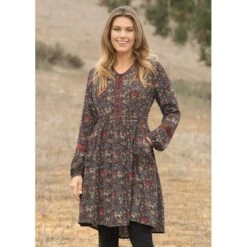 EQL Women's Ecovero Boheme Tunic Dress - Cinnabar Enchanted Garden 11 EQL Women's Ecovero Boheme Tunic Dress - Cinnabar Enchanted Garden -Tack Of The Day Store 582304 800 800