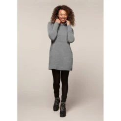 EQL Women's Weekender Fleece Hoodie Dress - Heather Grey -Tack Of The Day Store 582454 800 800