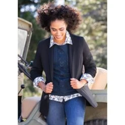 EQL Women's Ponte Blazer - Black 11 EQL Women's Ponte Blazer - Black -Tack Of The Day Store 582576 800 800