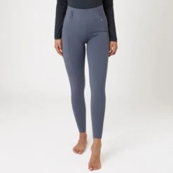 Horze Women's Everly Knee Patch Winter Riding Tights - Steel Grey -Tack Of The Day Store 583162 800 800