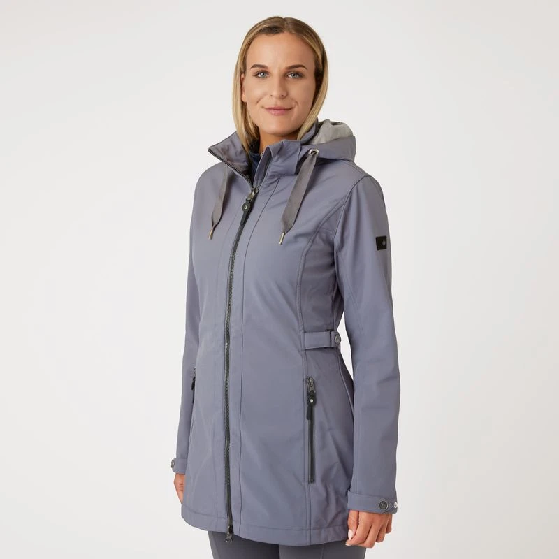 Horze Women's Freya Long Softshell Jacket - Steel Grey 6 Horze Women's Freya Long Softshell Jacket - Steel Grey - Image 6