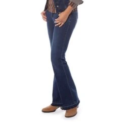 EQL Women's In Motion Bootcut Jean W/Raw Hem - Midnight Wash 11 EQL Women's In Motion Bootcut Jean W/Raw Hem - Midnight Wash -Tack Of The Day Store 584675 800 800