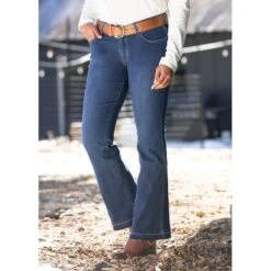 EQL Women's In Motion Bootcut Jean W/Raw Hem - Midnight Wash 16 EQL Women's In Motion Bootcut Jean W/Raw Hem - Midnight Wash -Tack Of The Day Store 584680 800 800
