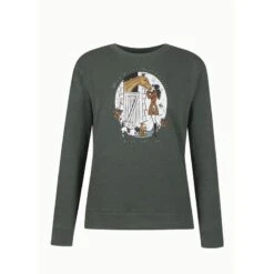 EQL Women's Recycled Fleece Graphic Sweatshirt - Fall Classic Spruce