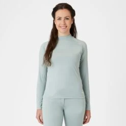 Horze Women's Gabriela UV Pro Cooling Sun Shirt - Aqua Grey