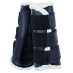 Horze Ghent Brushing Boots W/Faux Fur - Dark Navy