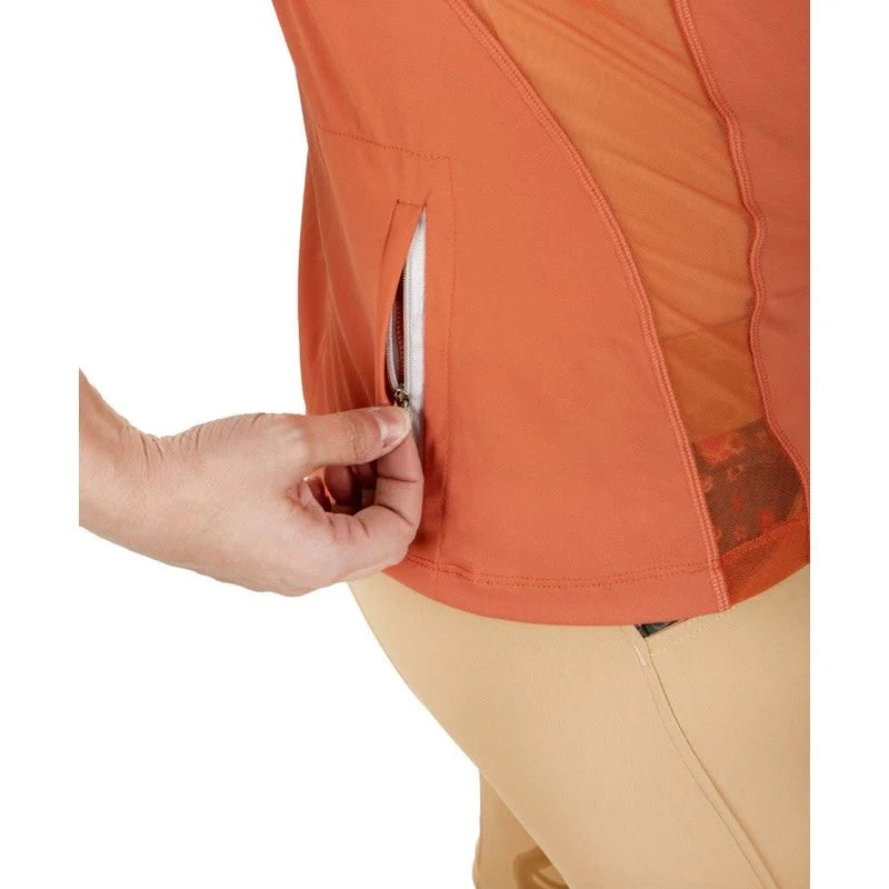 Equine Couture Women's EcoRider Ella Short Sleeve Sport Shirt - Coral 3 Equine Couture Women's EcoRider Ella Short Sleeve Sport Shirt - Coral - Image 3