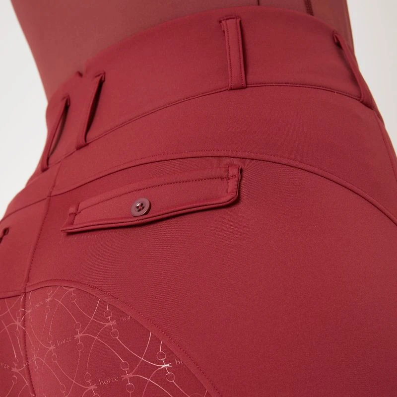 Horze Women's Ingrid Full Seat Breeches - Merlot 2 Horze Women's Ingrid Full Seat Breeches - Merlot - Image 2