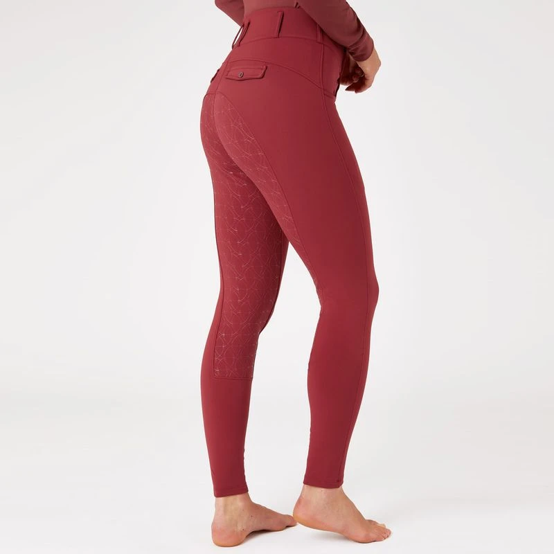 Horze Women's Ingrid Full Seat Breeches - Merlot 3 Horze Women's Ingrid Full Seat Breeches - Merlot - Image 3