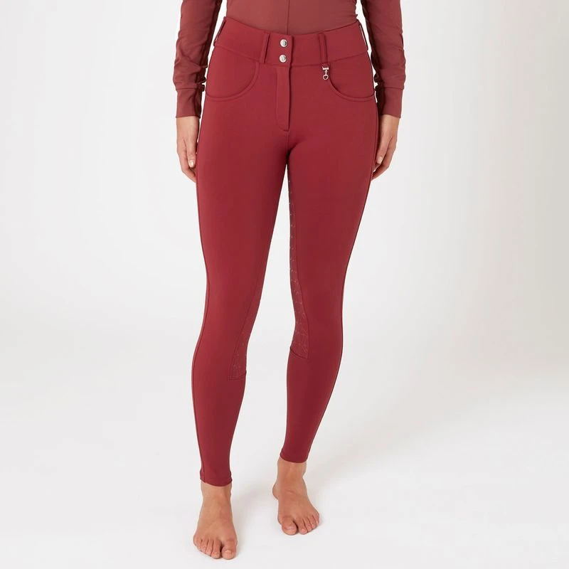 Horze Women's Ingrid Full Seat Breeches - Merlot 4 Horze Women's Ingrid Full Seat Breeches - Merlot - Image 4