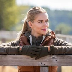 Horze Maya Winter Gloves - Dark Olive -Tack Of The Day Store 590892 800 800