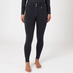 Horze Women's Ingrid Knee Patch Breeches - Dark Navy 7 Horze Women's Ingrid Knee Patch Breeches - Dark Navy -Tack Of The Day Store 590984 800 800