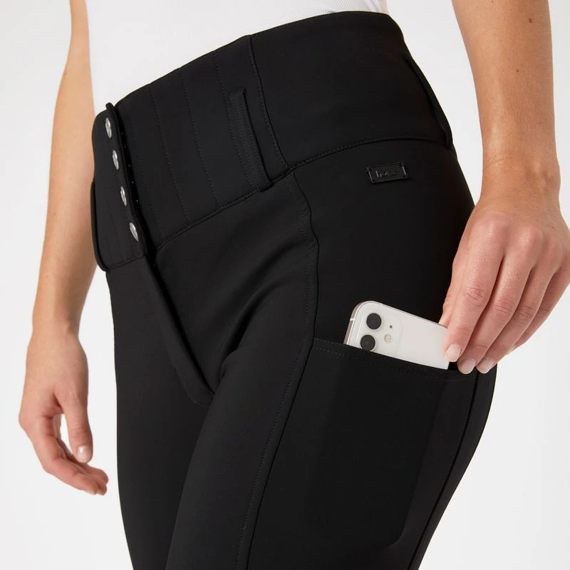 Horze Women's Louisa Thermo Breeches - Black 2 Horze Women's Louisa Thermo Breeches - Black - Image 2